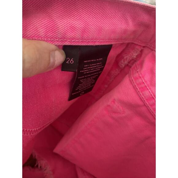 J Brand Women's‎ 26 Signal Pink Cut Off Shorts Summer - Picture 8 of 8